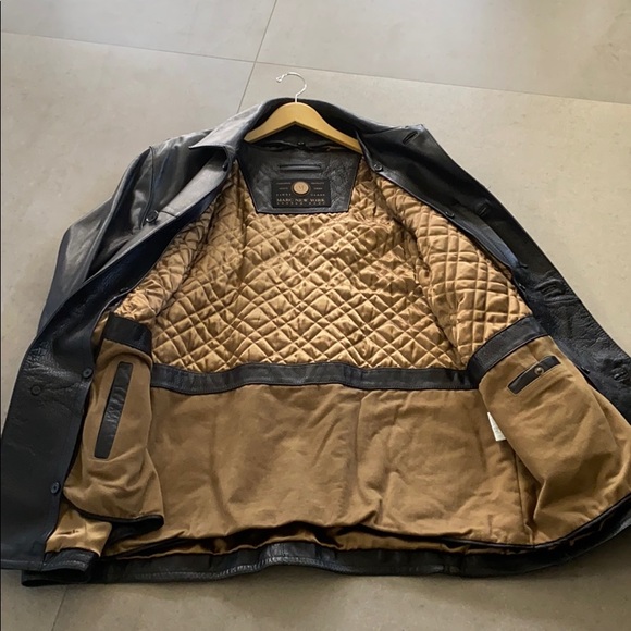 Andrew Marc lined leather coat - Picture 3 of 8